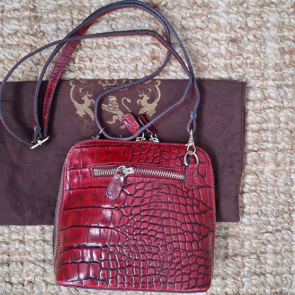 Pratesi Firenze Italian leather crossbody bag. - Picture 7 of 12